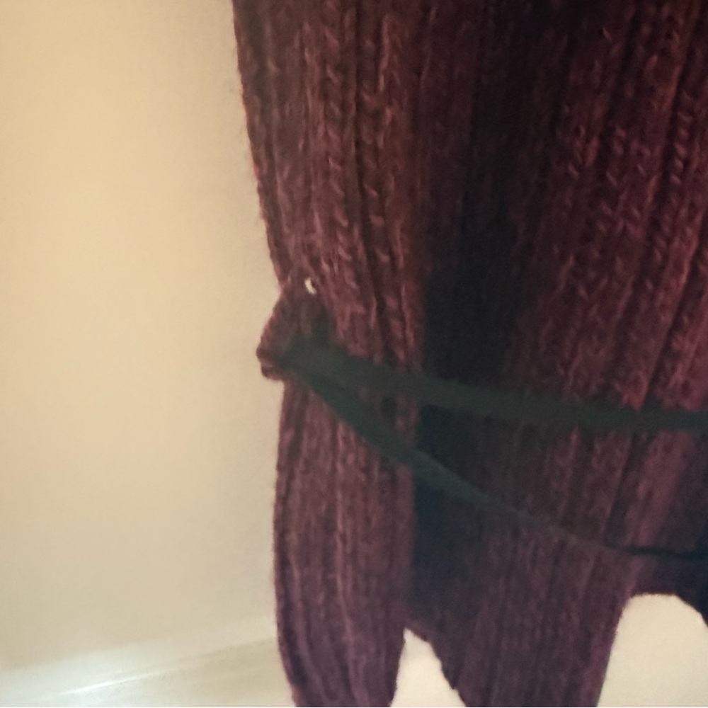 Faded Glory Burgundy Knit Sweater - Picture 2 of 9